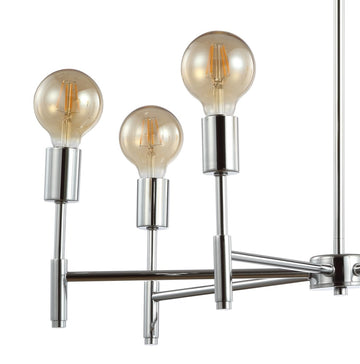 Turing 28.5" Adjustable Height Metal LED Chandelier - JONATHAN Y